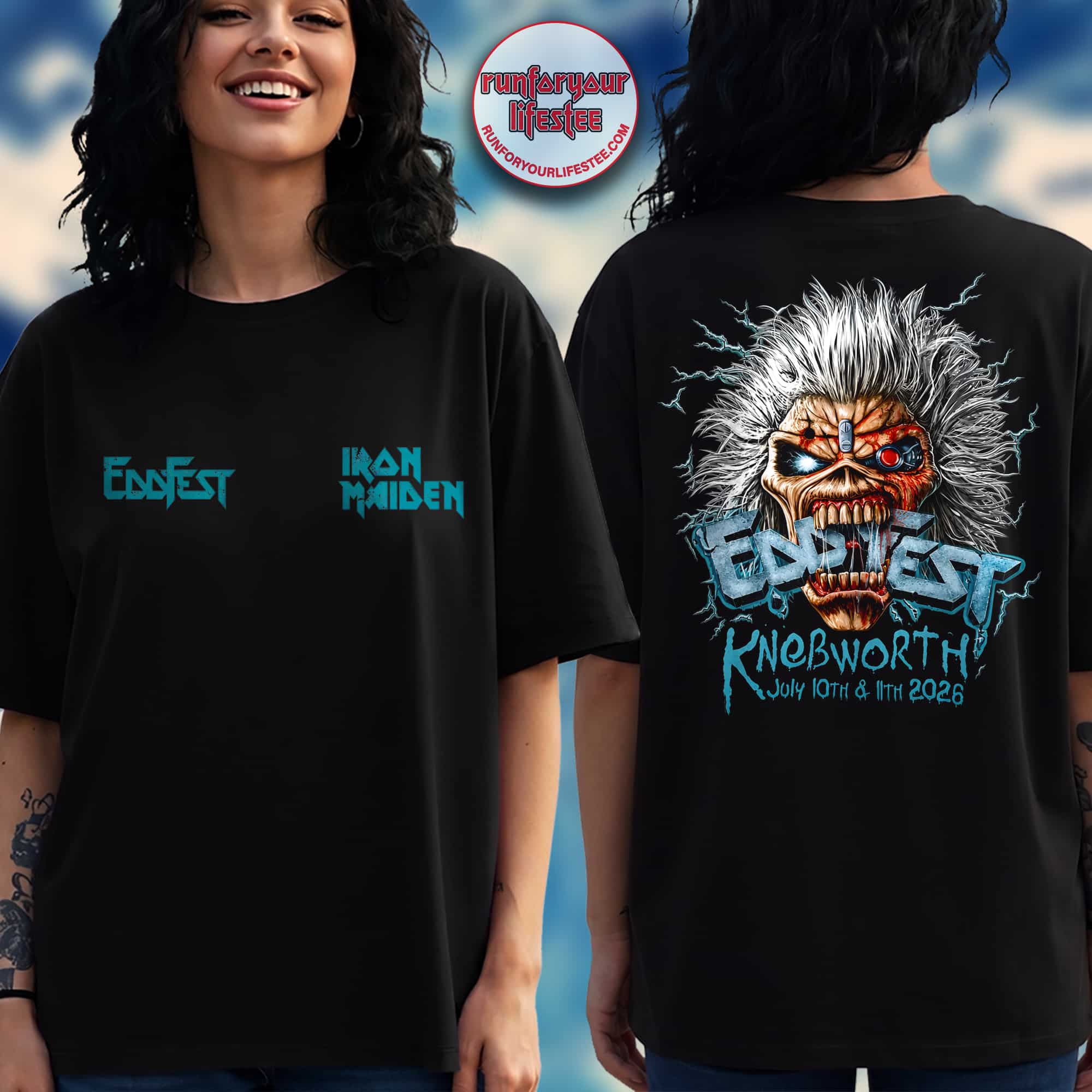Iron Maiden EddFest 2026 Knebworth Merch On July 10 And 11 2026 Eddie Head T-Shirt