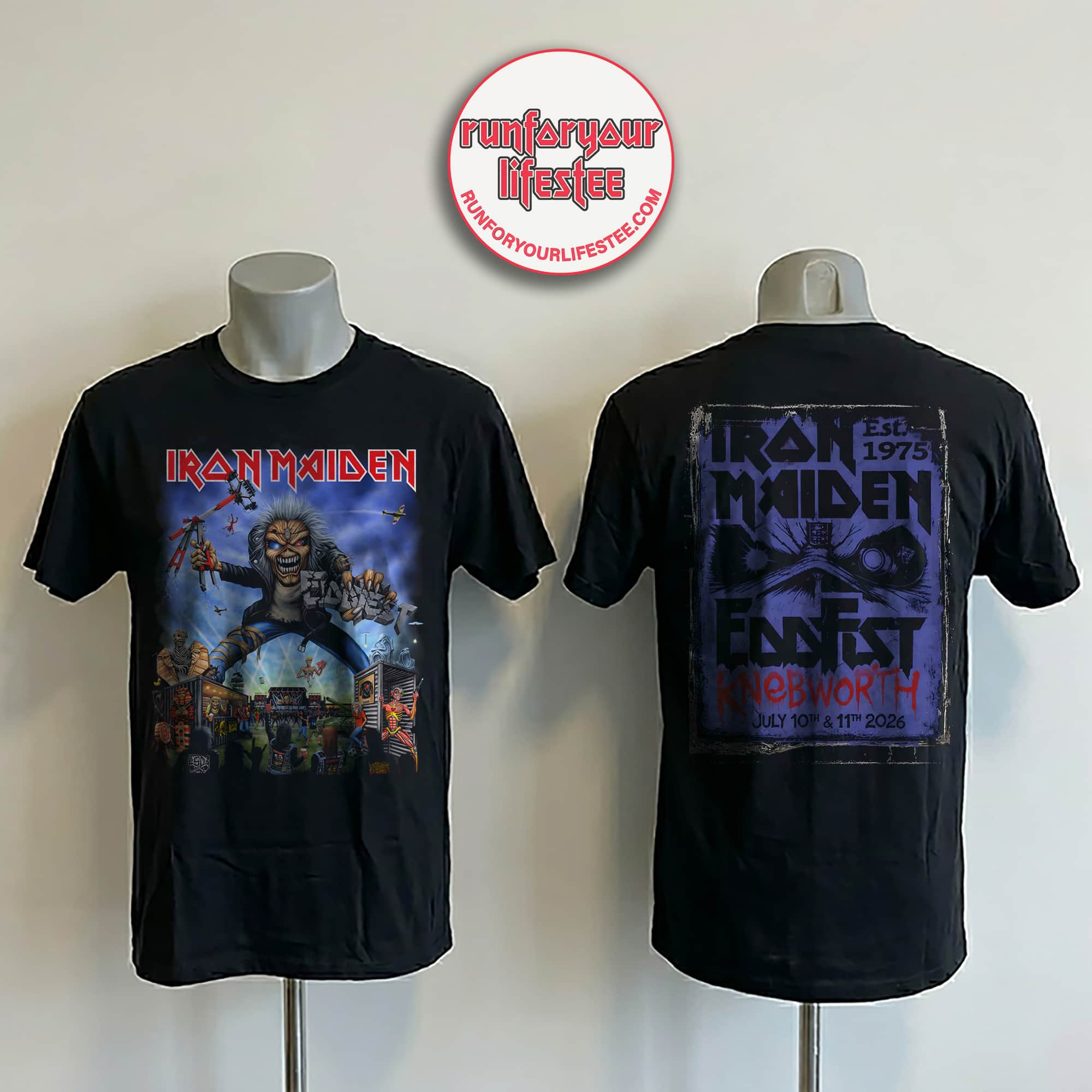 Iron Maiden Eddfest 2026 Knebworth Giant Eddie Two-Sided T-Shirt