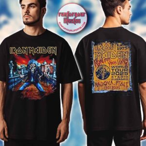 Iron Maiden Run For Your Lives 2025 Padova Italy T-Shirt — July 13 2025 At Stadio Euganeo