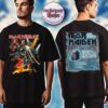 Iron Maiden Run For Your Lives 2025 United Kingdom Biker Eddie Breaks Through the Wall T-Shirt