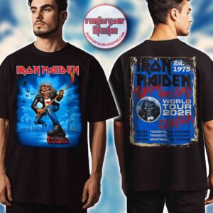 Iron Maiden Canada 2026 Tour Exclusive Event Tee For Toronto And Montréal – Hockey Eddie T-Shirt