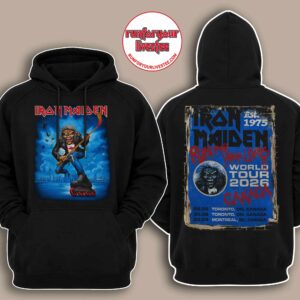 Iron Maiden Canada 2026 Tour Hockey Eddie Hoodie