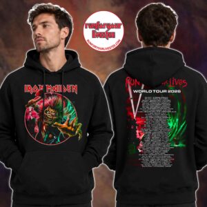 Iron Maiden RFYL 2026 Tour Eddie Axe Artwork Hoodie