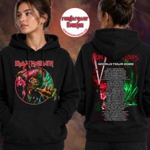Iron Maiden RFYL 2026 Tour Eddie Axe Artwork Hoodie