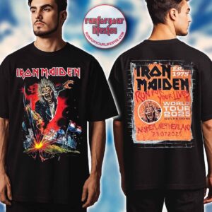 Iron Maiden Run For Your Lives 2025 Arnhem Netherland Eddie Chop The Land T-Shirt