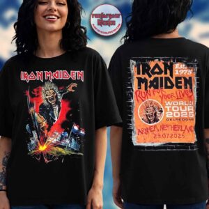 Iron Maiden Run For Your Lives 2025 Arnhem Netherland Eddie Chop The Land T-Shirt