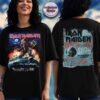 Iron Maiden Run For Your Lives 2025 Budapest Eddie With His Axe And Rubbic Two Sided T-Shirt