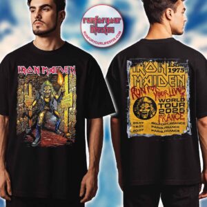 Iron Maiden Run For Your Lives 2025 Paris France Two Side T-Shirt