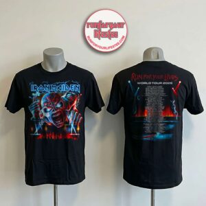 Iron Maiden Run For Your Lives 2026 3D Eddie Tour T-Shirt