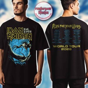 Iron Maiden Run For Your Lives 2026 Fear Of The Dark Eddie T-Shirt