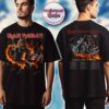 Iron Maiden Run For Your Lives USA Tour 2026 Biker Eddie Flaming Motorcycle T-Shirt