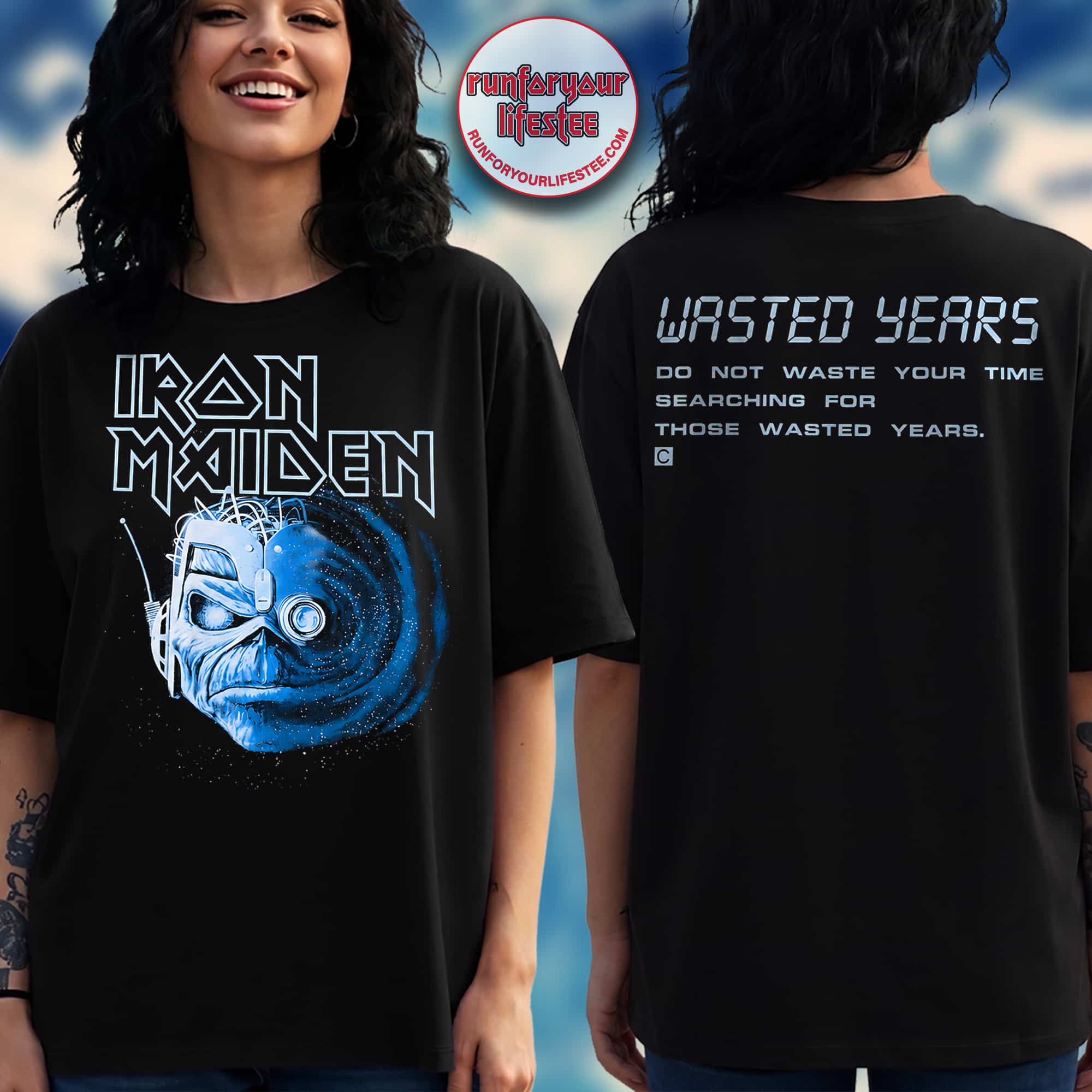 Iron Maiden Wasted Years Eddie Ringer T-Shirt