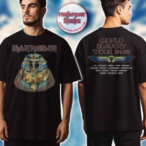 Iron Maiden World Slavery Tour 84-85 Doube Sided T-Shirt