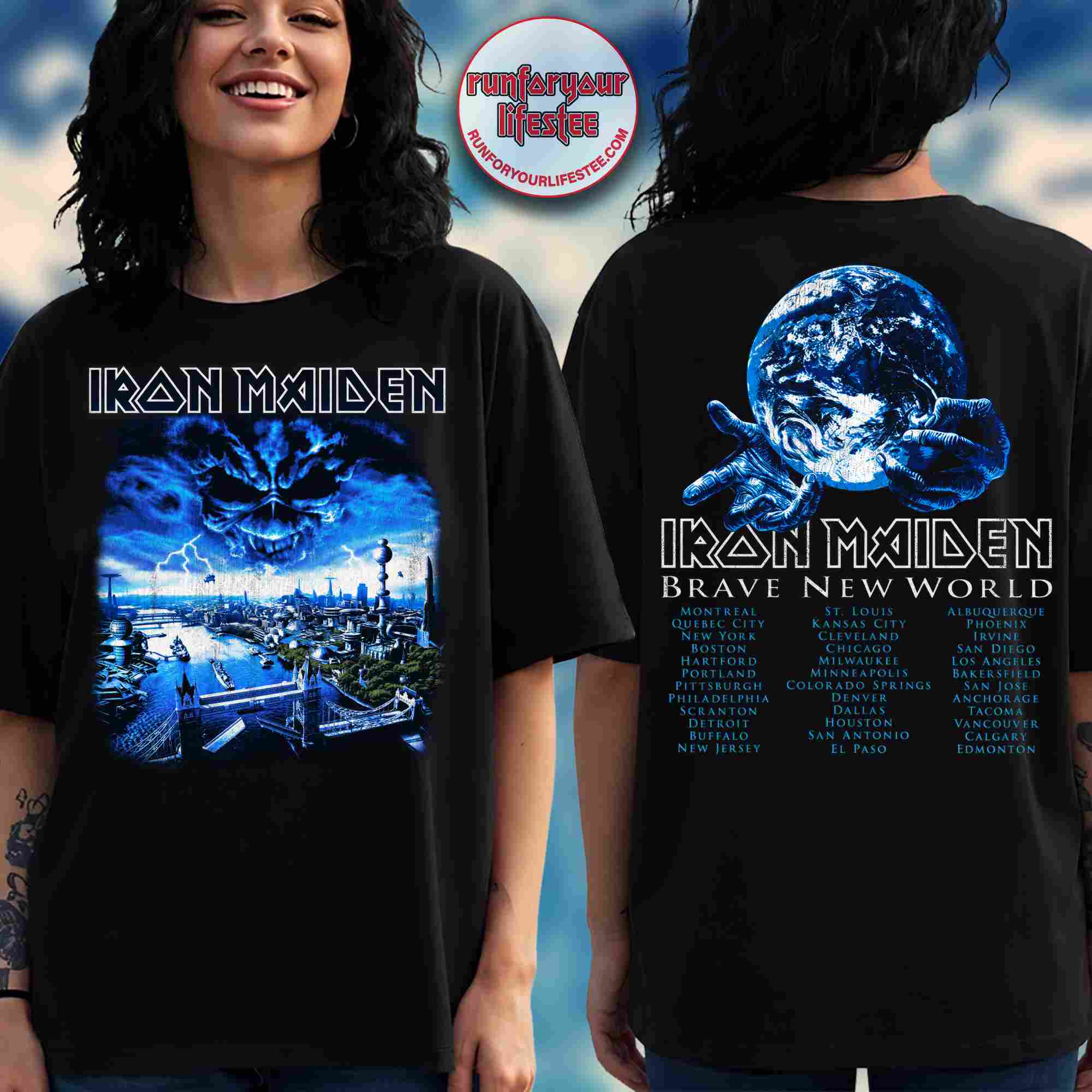 Iron Maiden Brave New World Tour Graphic T-Shirt