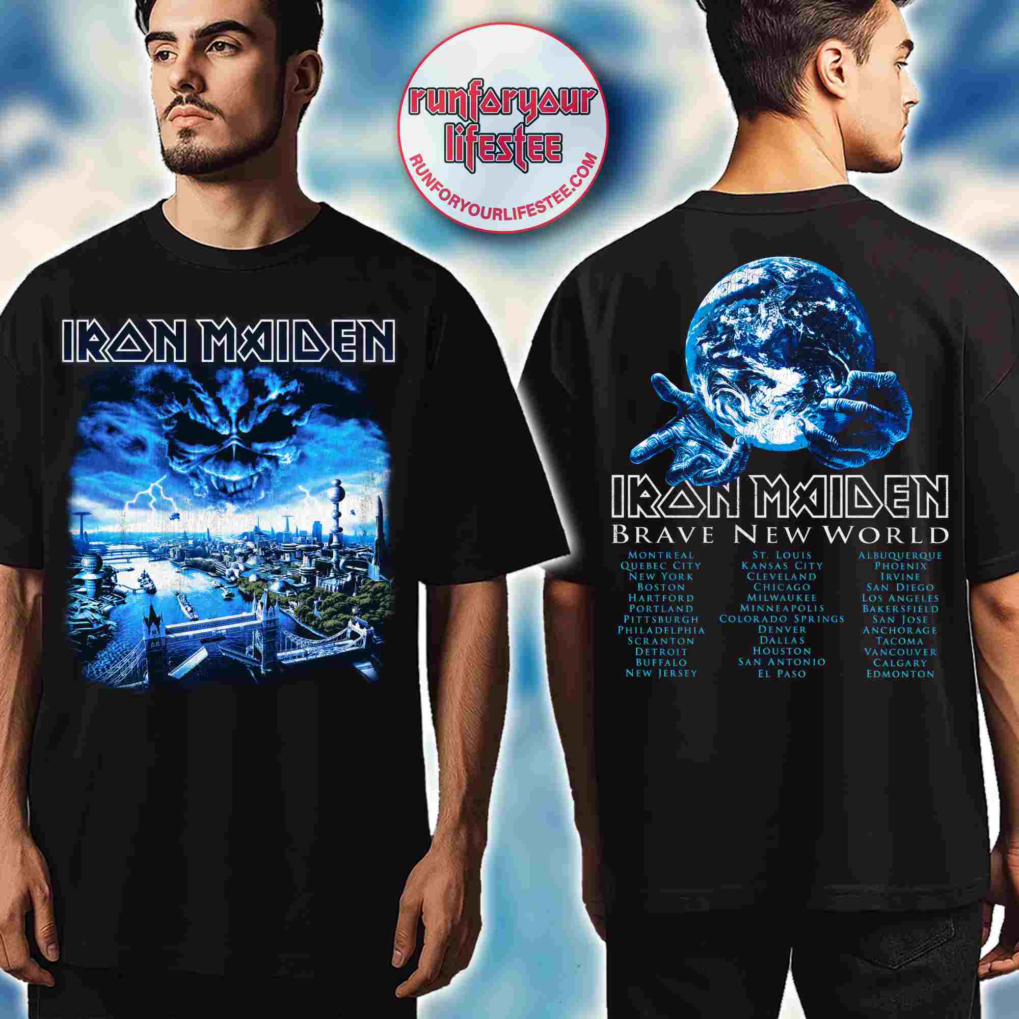 Iron Maiden Brave New World Tour Graphic T-Shirt