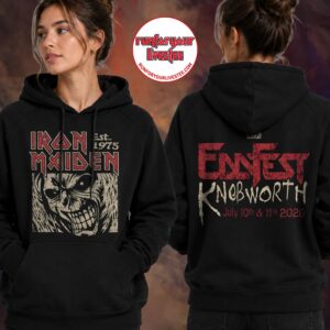 Iron Maiden Eddfest Knebworth 2026 Killer Eddie 50th Anniversary Hoodie