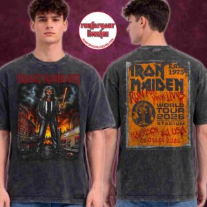 Iron Maiden Harrison 2026 Eddie the Gangster Washed T-Shirt