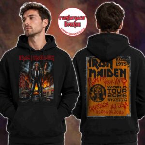 Iron Maiden Harrison NJ 2026 Hoodie Sports Illustrated Stadium September 5 6 Eddie the Gangster