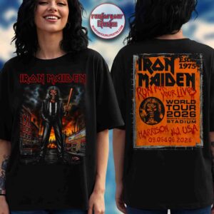 Iron Maiden Harrison NJ 2026 T-Shirt – Sports Illustrated Stadium – September 5–6 – Eddie the Gangster