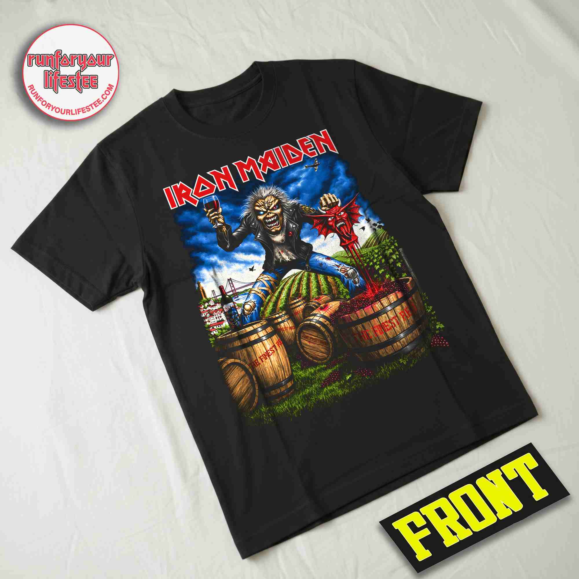 Iron Maiden Lisbon Portugal On 7 July 2026 Eddie The Winemaker T-Shirt
