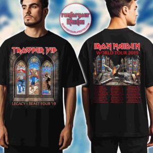 Iron Maiden Trooper VIP 2019 Tour Two Sided T-Shirt