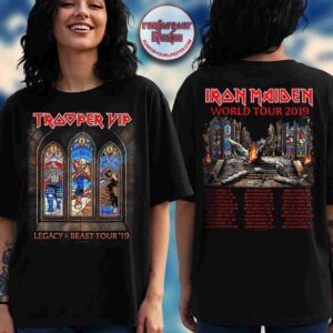 Iron Maiden Trooper VIP 2019 Tour Two Sided T-Shirt