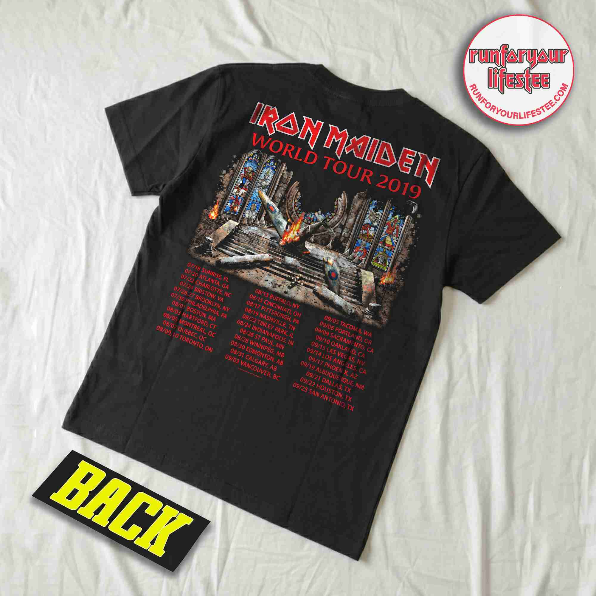 Iron Maiden Trooper VIP 2019 Tour Two Sided T-Shirt