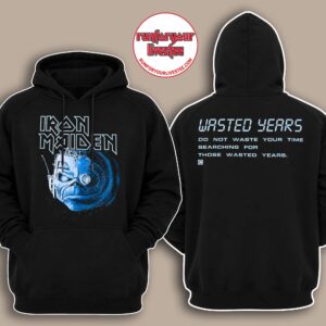 Iron Maiden Wasted Years Cosmic Eddie Ringer Hoodie